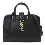 Pre-owned Leather handbags Yves Saint Laurent Vintage , Black , Dames