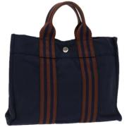 Pre-owned Canvas handbags Hermès Vintage , Blue , Dames