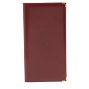 Pre-owned Leather wallets Cartier Vintage , Red , Dames