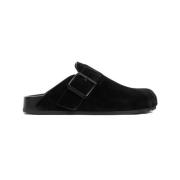 Zwarte Suède Muiltjes Chic Stijl Balenciaga , Black , Dames