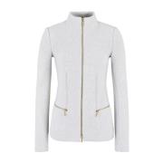 Witte Katoen-Wol Jas Giorgio Armani , White , Dames