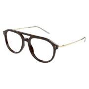 Stijlvolle Pilot Optische Bril in Havana Tortoise Gucci , Black , Unis...