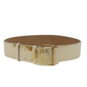 Pre-owned Leather belts Chanel Vintage , Beige , Dames