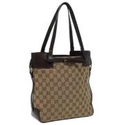 Pre-owned Canvas gucci-bags Gucci Vintage , Brown , Dames