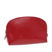 Pre-owned Leather pouches Louis Vuitton Vintage , Red , Dames