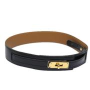 Pre-owned Leather belts Hermès Vintage , Black , Dames