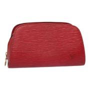 Pre-owned Leather pouches Louis Vuitton Vintage , Red , Dames