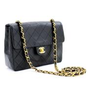 Pre-owned Leather chanel-bags Chanel Vintage , Black , Dames