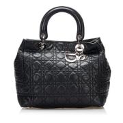 Pre-owned Leather handbags Dior Vintage , Black , Dames