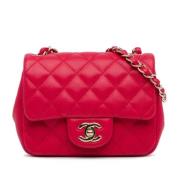 Pre-owned Leather chanel-bags Chanel Vintage , Red , Dames