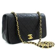 Pre-owned Leather chanel-bags Chanel Vintage , Black , Dames