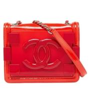 Pre-owned Leather chanel-bags Chanel Vintage , Orange , Dames