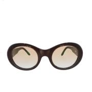 Pre-owned Fabric sunglasses Cartier Vintage , Brown , Dames