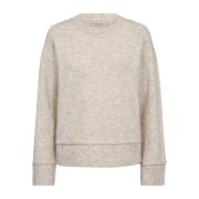 Beige Pullover met Drukknopen Freequent , Beige , Dames