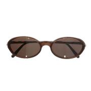 Pre-owned Metal sunglasses Cartier Vintage , Brown , Dames