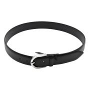 Zwarte Leren Riem Orciani , Black , Heren