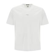 Glanzende Gemerceriseerde Jersey T-Shirt C.p. Company , White , Heren