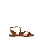 Platte sandalen van suède leer Jimmy Choo , Brown , Dames