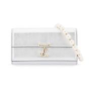 Kristal Monogram Mini Schoudertas Jimmy Choo , Gray , Dames