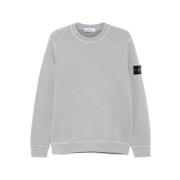 Diagonal Fleece Crewneck Sweatshirt 'Old' Effect Stone Island , Gray ,...