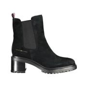 Stijlvolle Enkellaarsjes met Smalle Hak Tommy Hilfiger , Black , Dames