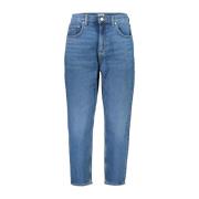 Geborduurde Ultra High Tapered Mom Jeans Tommy Hilfiger , Blue , Dames