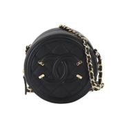 Pre-owned Leather chanel-bags Chanel Vintage , Black , Dames