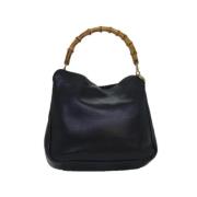 Pre-owned Leather handbags Gucci Vintage , Black , Dames