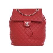 Pre-owned Leather chanel-bags Chanel Vintage , Red , Dames