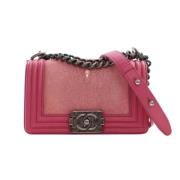 Pre-owned Leather chanel-bags Chanel Vintage , Pink , Dames