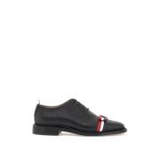 Driekleurig Gestreepte Leren Veterschoenen Thom Browne , Black , Dames