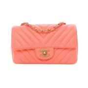 Pre-owned Leather chanel-bags Chanel Vintage , Pink , Dames