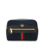 Pre-owned Suede clutches Gucci Vintage , Blue , Dames