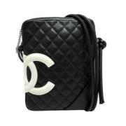 Pre-owned Leather chanel-bags Chanel Vintage , Black , Dames