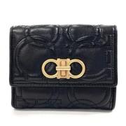 Pre-owned Leather wallets Salvatore Ferragamo Pre-owned , Black , Dame...