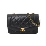 Pre-owned Leather chanel-bags Chanel Vintage , Black , Dames