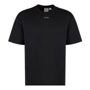 Geribbelde ronde hals katoenen T-shirt Calvin Klein , Black , Heren