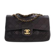 Pre-owned Leather chanel-bags Chanel Vintage , Black , Dames