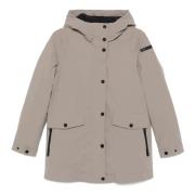 Drijvende capuchon parka RRD , Gray , Dames