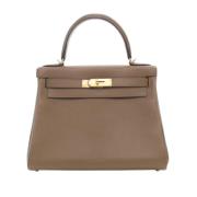 Pre-owned Leather handbags Hermès Vintage , Brown , Dames