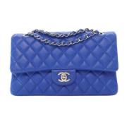 Pre-owned Leather chanel-bags Chanel Vintage , Blue , Dames