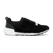 Hardloopsneakers met franjedetail Sergio Rossi , Black , Dames