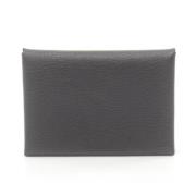 Pre-owned Leather wallets Hermès Vintage , Black , Dames