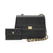 Pre-owned Leather chanel-bags Chanel Vintage , Black , Dames