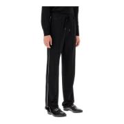 Contrast Zij Viscose Joggers Tom Ford , Black , Heren