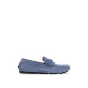 Medusa Biggie Suede Drivers Versace , Blue , Heren