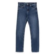 Girlfriend Mid Rise Straight Jeans Adriano Goldschmied , Blue , Dames