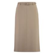 Stretch kokerrok met split achter Peserico , Beige , Dames