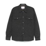 Geïsoleerde Wollen Overshirt Norse Projects , Gray , Heren