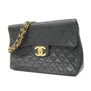 Pre-owned Leather chanel-bags Chanel Vintage , Black , Dames